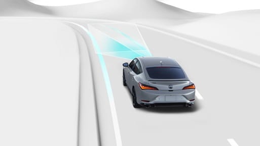 2026 Acura Integra A-Spec featuring the Road Departure Mitigation. 2026 Acura Integra A-Spec featuring the Road Departure Mitigation.