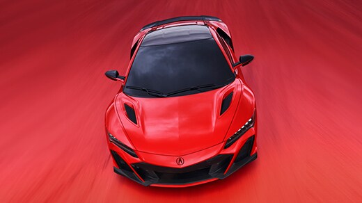 Acura racing red car with red background