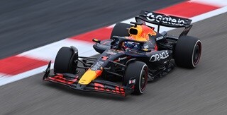 Oracle Red Bull Racing Team vehicle on the race track top view Oracle Red Bull Racing Team vehicle on the race track top view