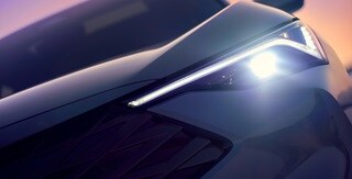 Acura 2025 ADX shown in Urban Gray Pearl with signature LED headlights and Chicane™ LED daytime running lights make a powerful first impression. Acura 2025 ADX shown in Urban Gray Pearl with signature LED headlights and Chicane™ LED daytime running lights make a powerful first impression.