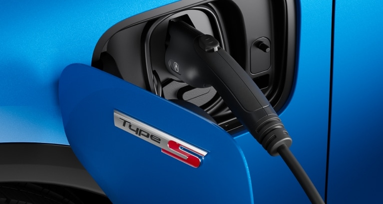 Acura 2024 ZDX Type S charging close up