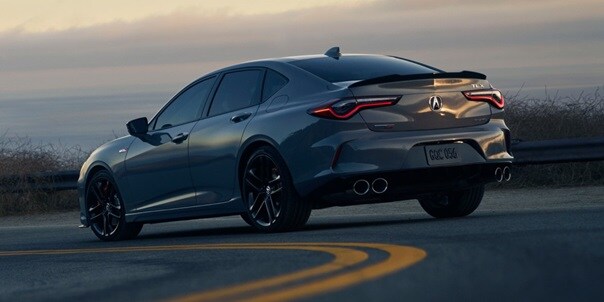 Acura TLX Type S in Urban Gray Pearl on the road Acura TLX Type S in Urban Gray Pearl on the road