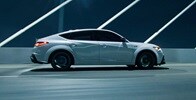 2026 Acura Integra Type S shown in Platinum White Pearl in profile view. 2026 Acura Integra Type S shown in Platinum White Pearl in profile view.