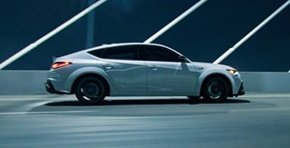 2026 Acura Integra Type S shown in Platinum White Pearl in profile view. 2026 Acura Integra Type S shown in Platinum White Pearl in profile view.