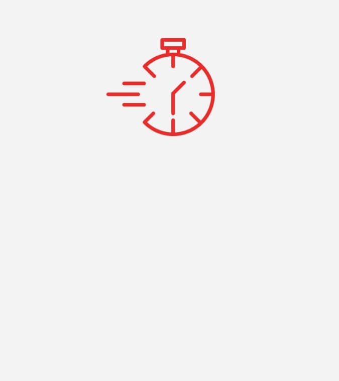 Icon of a clock and speed lines for convenience in the Acura Online Purchasing experience