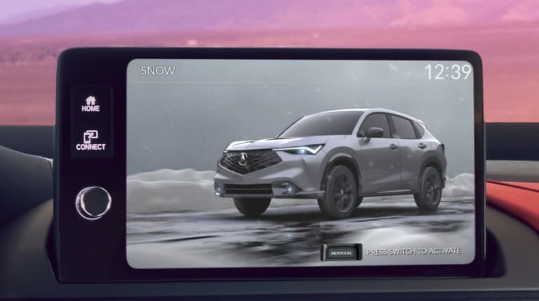 Acura 2025 ADX Center Display with Snow mode on