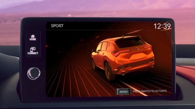 Acura 2025 ADX Center Display with Sport mode on