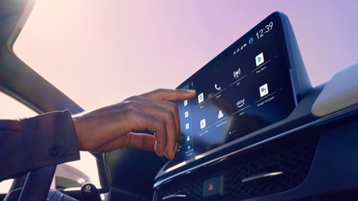 2026 Acura ADX A-Spec with Advance Package shown in Ebony Interior, featuring Google Built-In on its touchscreen console.
