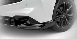2026 Acura ADX shown in Platinum White Pearl featuring the Front Underbody Spoilers accessory.