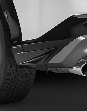 2026 Acura ADX shown in Platinum White Pearl featuring the Rear Underbody Spoilers accessory.