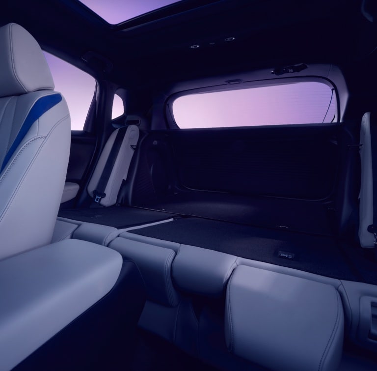 2026 Acura ADX A-Spec with Advance Package, shown with Orchid Interior and featuring expansive cargo space.