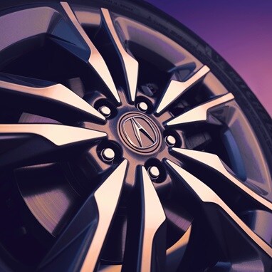 2026 Acura ADX A-Spec shown in Solar Silver Metallic, showing a detail of the rim.