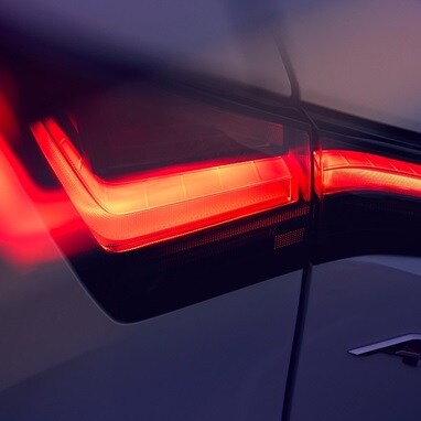 2026 Acura ADX A-Spec shown in Platinum White Pearl, showing a detail of the brake light.