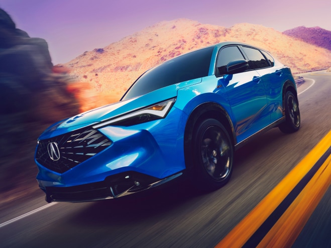 2026 Acura ADX A-Spec shown in Double Apex Blue Pearl II.