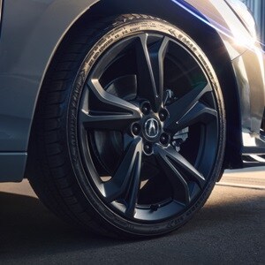 2026 Acura Integra with the 19-in Matte Black Accessory Wheels. 2026 Acura Integra with the 19-in Matte Black Accessory Wheels.