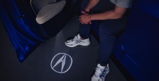 2026 Acura Integra with the Logo Pattern Projector detail. 2026 Acura Integra with the Logo Pattern Projector detail.