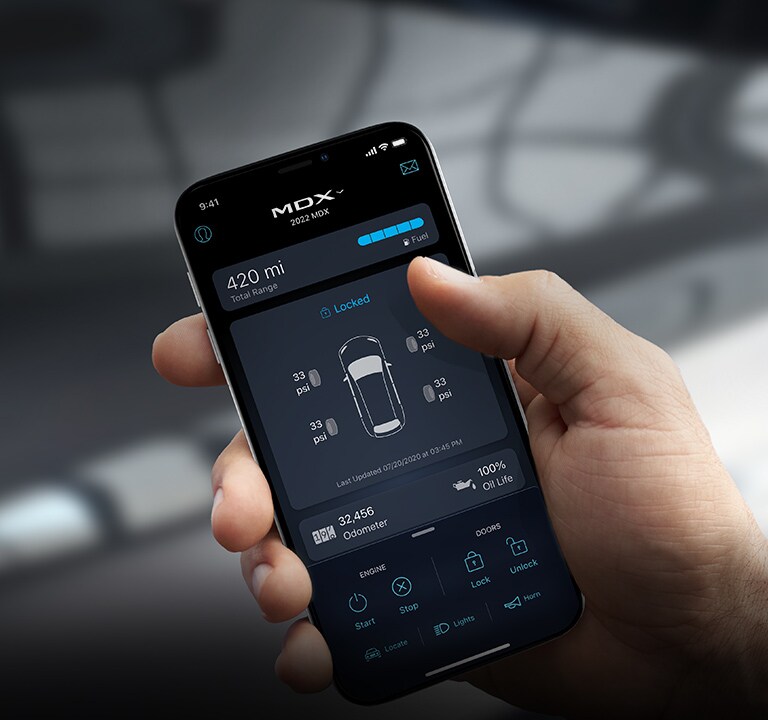 2023 Acura MDX Phone with AcuraLink App Open