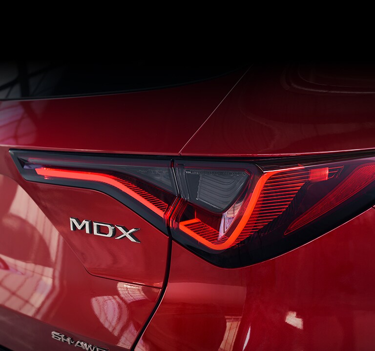2024 Acura MDX A-Spec taillight with light on