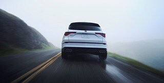 2025 Acura MDX A-Spec in Platinum White Pearl rear view