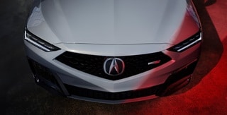 2026 Acura MDX Type S Advance in Urban Gray Pearl top front view 2026 Acura MDX Type S Advance in Urban Gray Pearl top front view