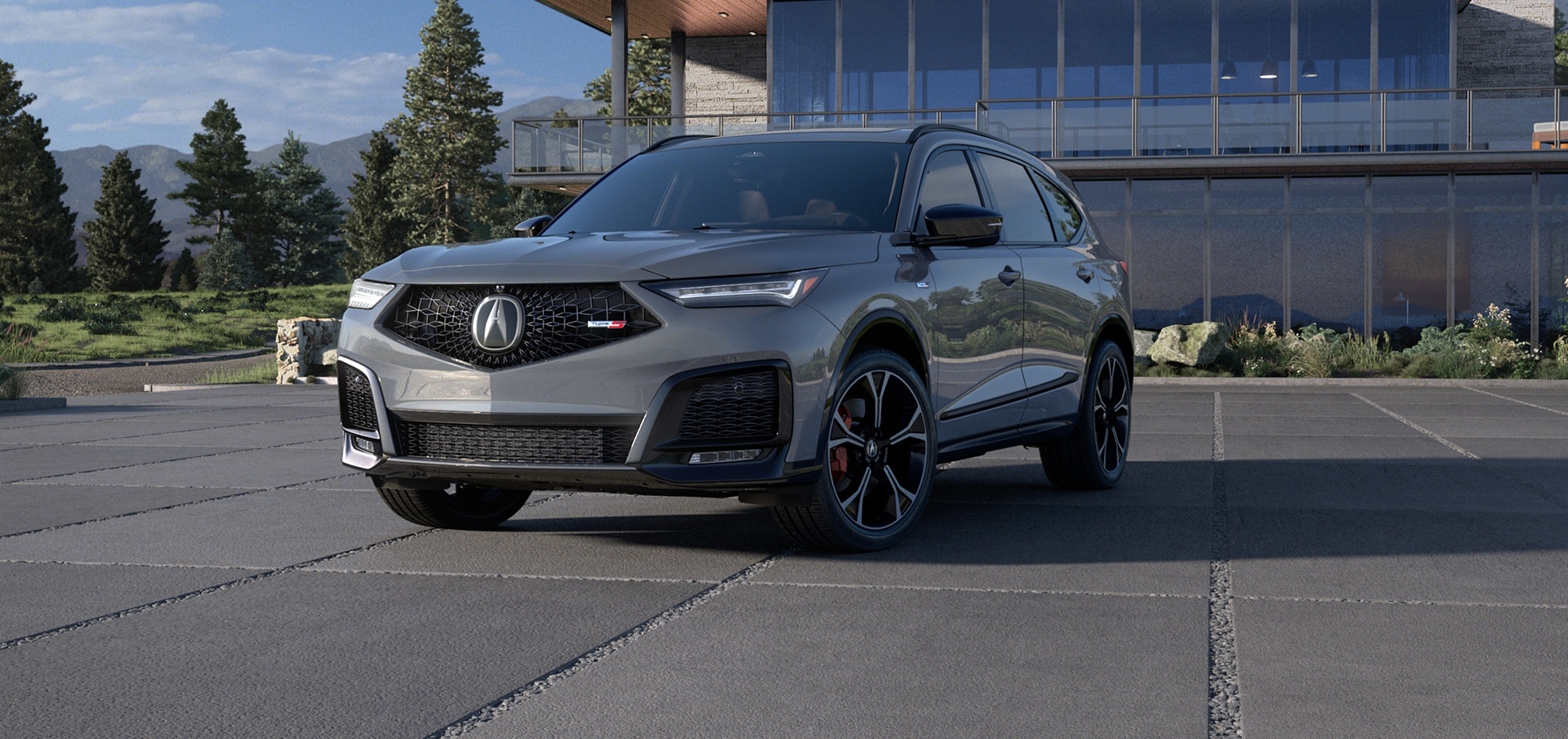 Exterior View of 2026 Acura MDX Type S in Urban Gray Pearl