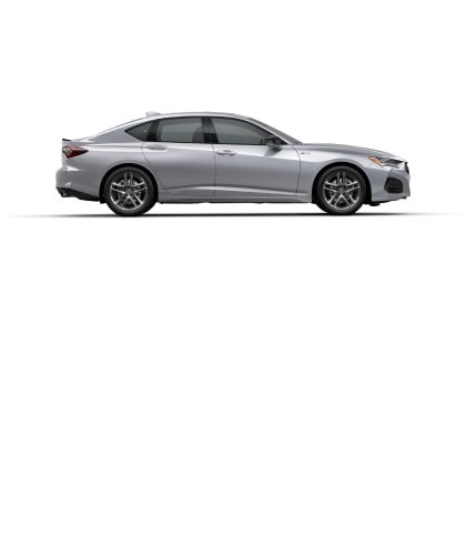 TLX side view in Lunar Silver Metallic TLX side view in Lunar Silver Metallic