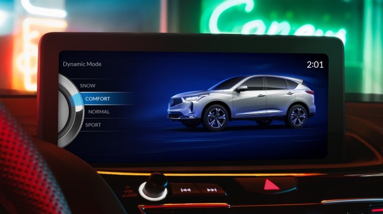Acura 2026 RDX Integrated Dynamics System Comfort mode screen