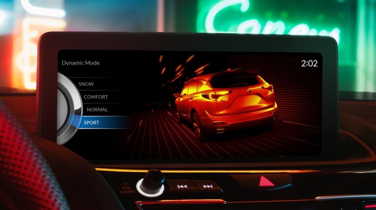 Acura 2026 RDX Integrated Dynamics System Sport mode screen