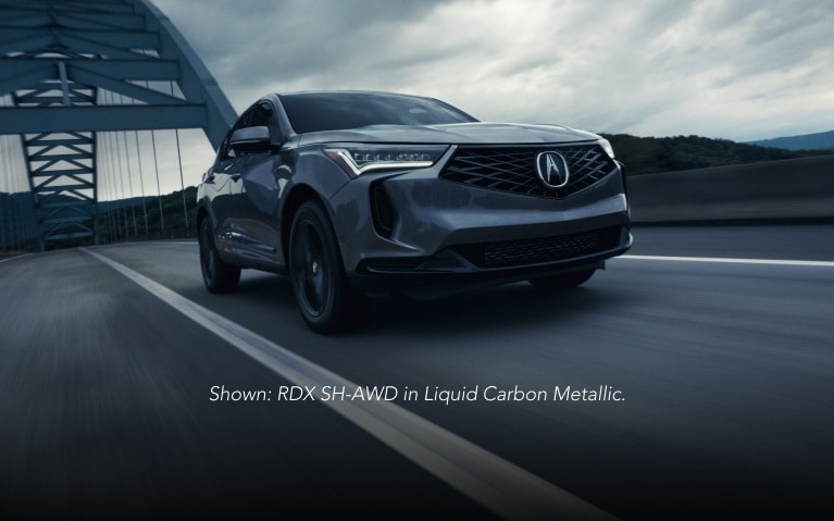 Acura 2026 RDX with A-Spec Advance Package with Orchid Interior, showing 272-HP* VTEC® Turbo engine.