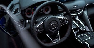 TLX 2022 the available NSX-inspired, leather wrapped, flat-bottom steering wheel TLX 2022 the available NSX-inspired, leather wrapped, flat-bottom steering wheel