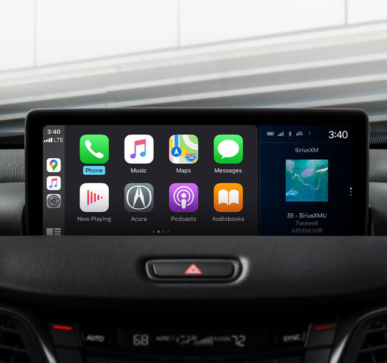Apple CarPlay® Integration open on TLX center display
