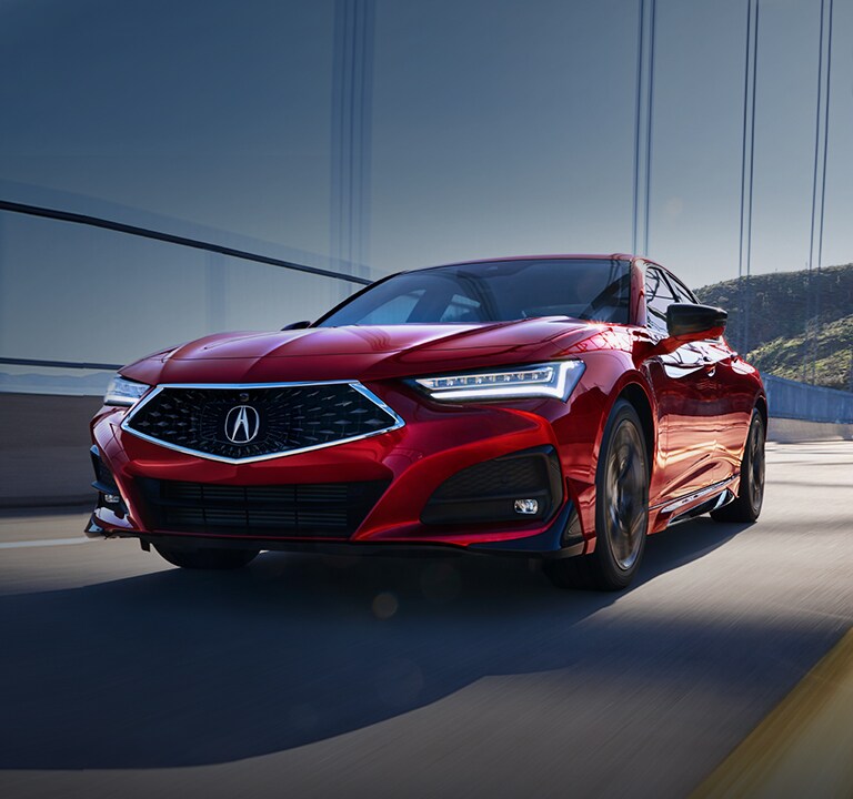 Acura 2023 TLX premium paint finish in Performance Red Metallic