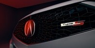 2025 Acura TLX Type S in Urban Gray Pearl all-new Diamond Pentagon Grille detail.