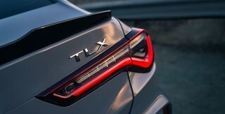 2025 Acura TLX Type S in Urban Gray Pearl Chicane LED taillights detail.