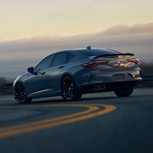 2025 Acura TLX Type S in Urban Gray Pearl with Turbo V6 engine.