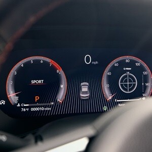 2025 Acura TLX A-Spec Package and Red interior with 12.3-in Precision Cockpit™ Digital Instrument Cluster.