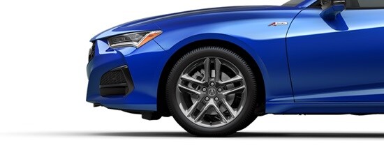 2025 Acura TLX A-Spec Package in Apex Blue 19" Shark Gray Alloy Wheel Close up