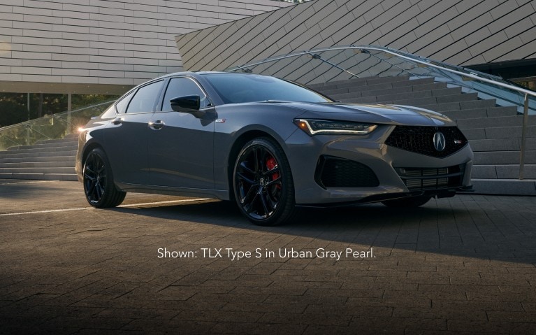 2025 Acura TLX Type S in Urban Gray Pearl 3/4 front view