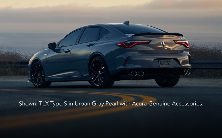 2025 Acura TLX Type S in Urban Gray Pearl 3/4 rear view 