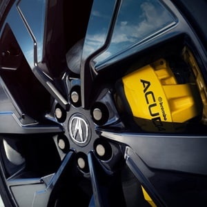 Acura 2024 ZDX Type S with the large 6-piston Brembo® front brake calipers Acura 2024 ZDX Type S with the large 6-piston Brembo® front brake calipers