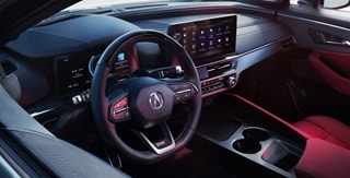 Acura 2024 ZDX Type S with flat-bottom leather-wrapped sport steering wheel Acura 2024 ZDX Type S with flat-bottom leather-wrapped sport steering wheel