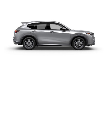 Acura ADX shown in Solar Silver Metallic, side view (Premium Compact SUV).