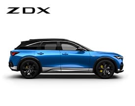 Acura ZDX Type S with Performance Wheel and Tire 2024 in Double Apex Blue Pearl.