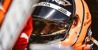 Motorsports Acura Team Penske driver with helmet Motorsports Acura Team Penske driver with helmet