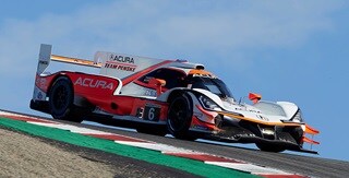 Acura Motorsports ARX-05 3/4 view racing at Acura Motorsports ARX-05 3/4 view racing at