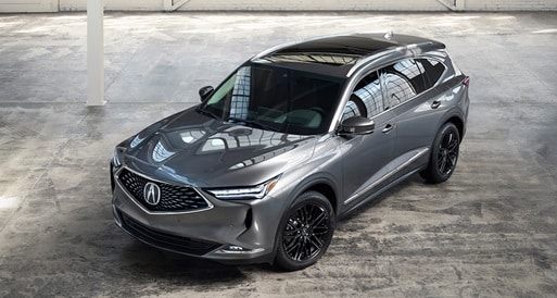 MY22 MDX with Advance Package in Liquid Carbon Metallic and Acura Genuine Accessory Wheels MY22 MDX with Advance Package in Liquid Carbon Metallic and Acura Genuine Accessory Wheels